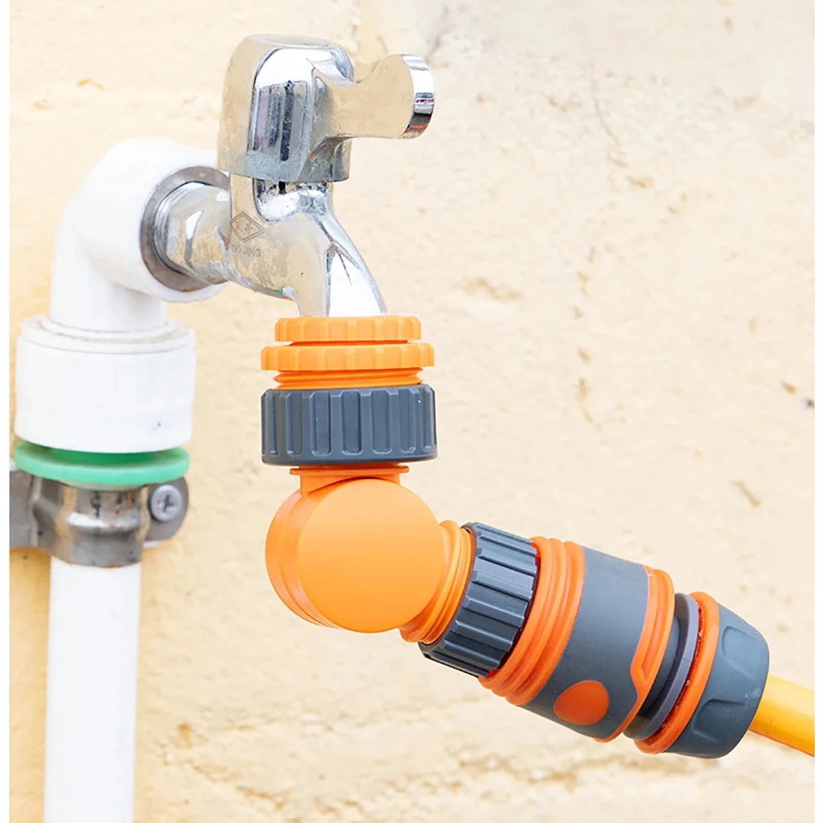 

1/2" 3/4" Faucet Quick Connector 180° Rotatable Fast Release Elbow Joint Garden Agriculture Greenhouse Irrigation Car Wash Joint