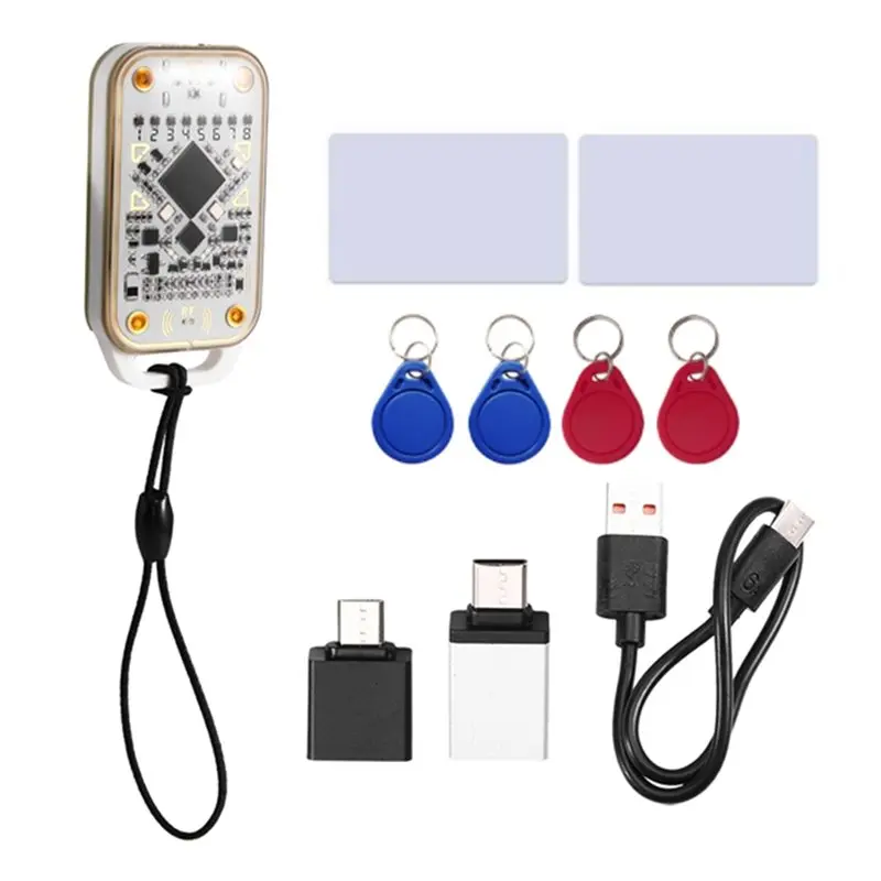 B27B Smart Chip Emulator Reader Chameleon V3.0 RFID 125Khz 13.56Mhz ID IC Card Smart Tag Copyer+ Keychain& UID Card