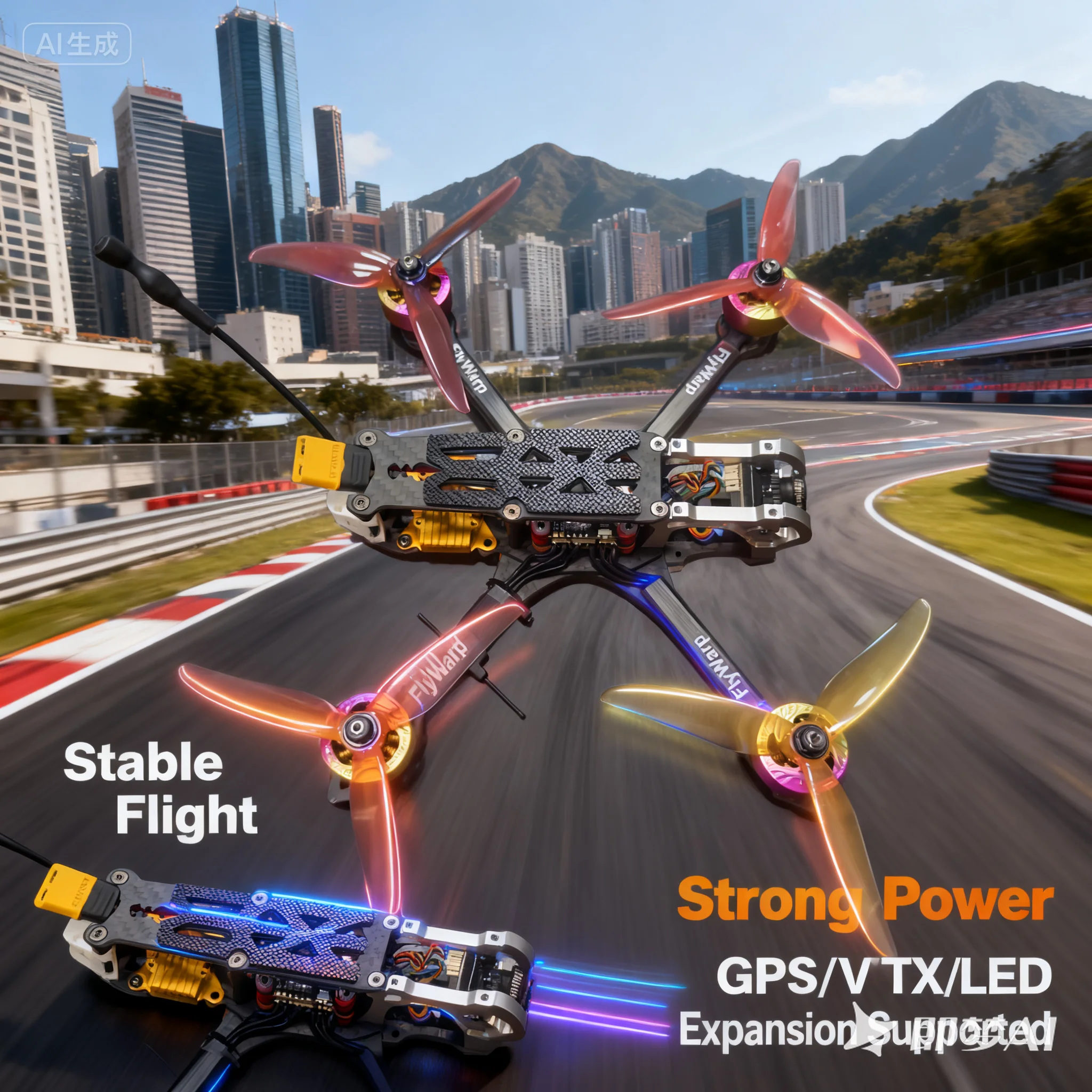 FlyWarp F405 وحدة تحكم الطيران المكدس مع 55A 4in1 ESC، ICM42688P الدوران، ل Betaflight iNAV، 30.5x30.5mm 6-8S FPV سباق بدون طيار #2