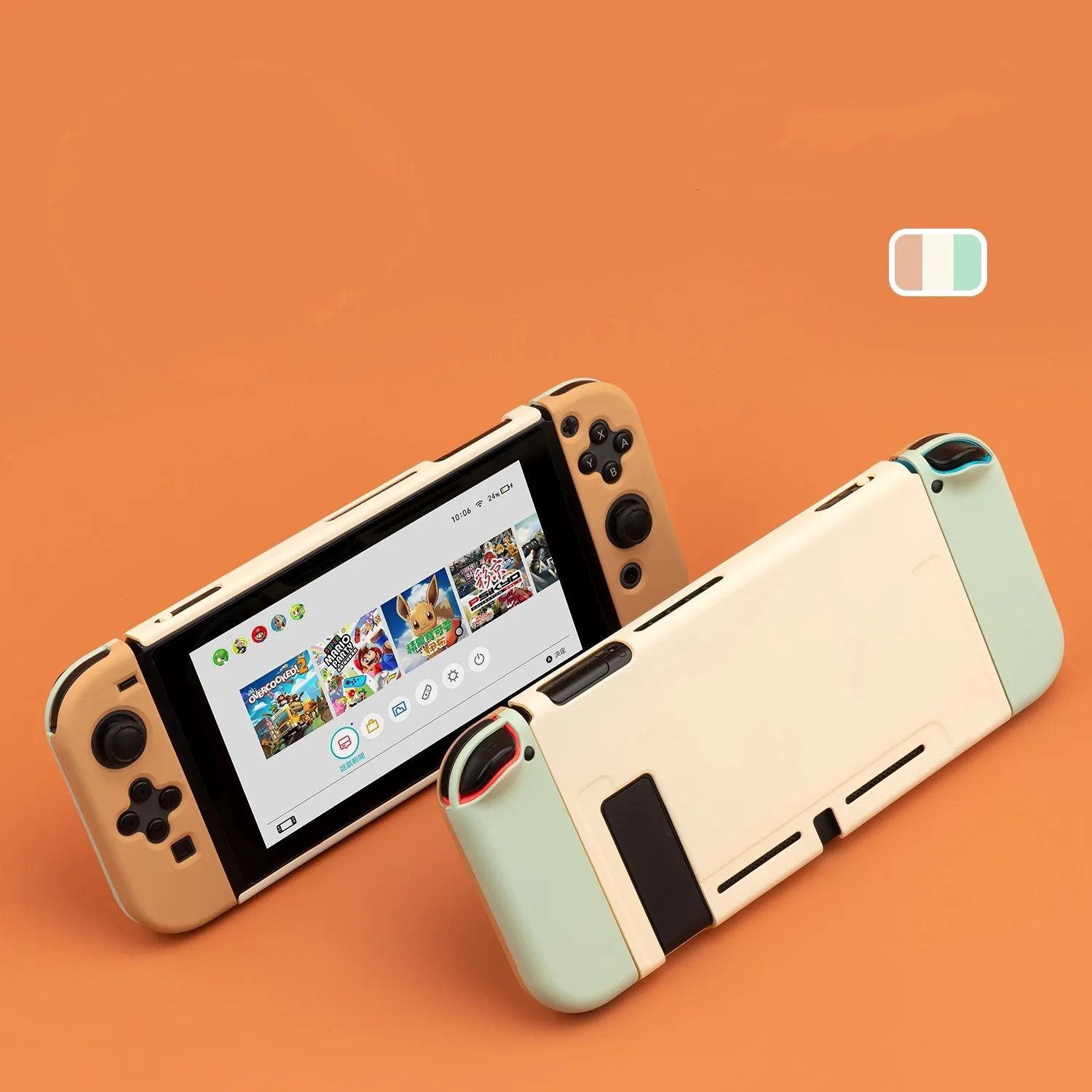 GeekShare Nintendo Switch Ốp Lưng Nguyên Khối Màu Sắc Chia Cứng Full Bao Tay Cầm Chơi Game Lưng Kẹp Dùng Cho Máy Nintendo Switch Phụ Kiện