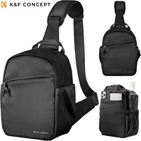 K&F Concept Camera Sling Lightweight 5L Travel Photography Crossbody Shoulder Backpack Bag for Sony Nikon Canon DSLR/SLR Camera