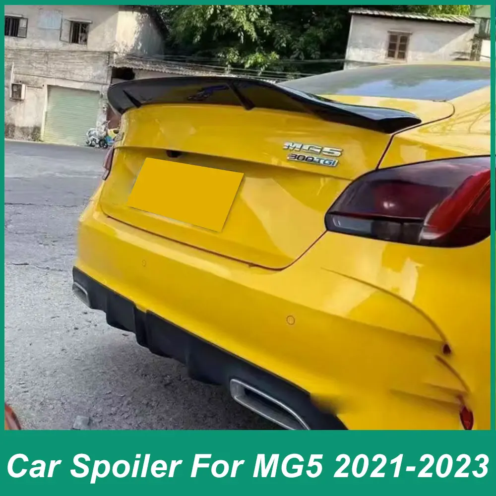 

Suitable For MG5 2021 22 Rear Trunk Iid Spoiler Ieaf Plate R Rear Wing ABS Plastic Car Modification Accessories Black And White