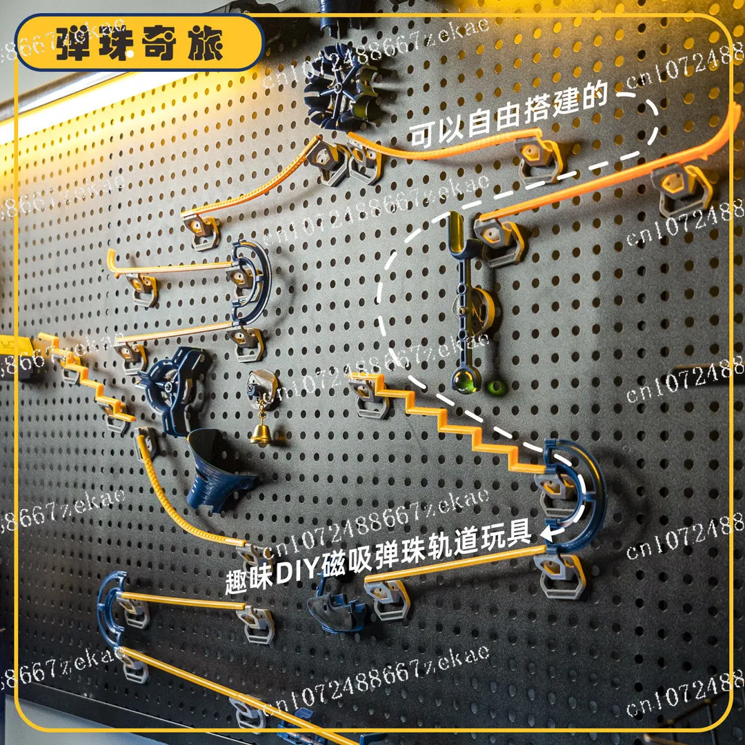Pachinko Travel Ball Track Building Block Assembly Boy  Magnetic Build Refrigerator Sticker Roller Coaster Puzzle