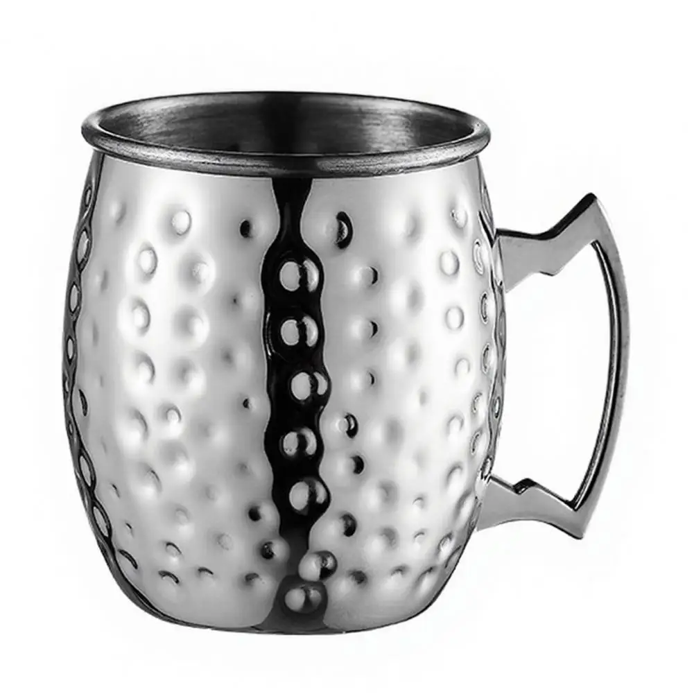 Double Wall Insulated Cup Stainless Steel Wine Glass Hammered Moscow Mule Mug with Double Wall Vacuum Insulated for Home