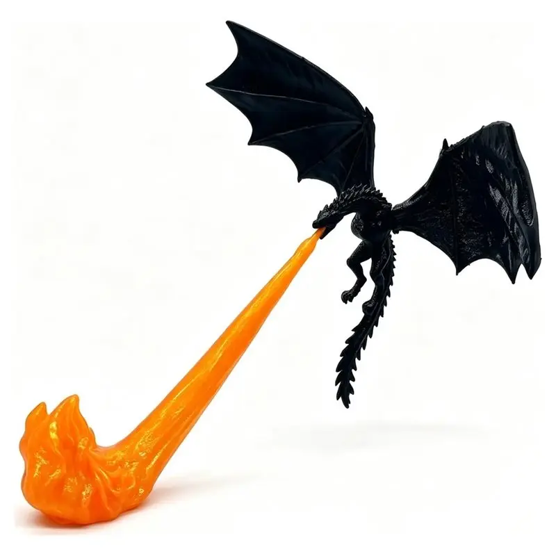 YANA50I Fire-Breathing Dragon Bookshelf Nook Light, 3D Printed Fantasy Shelf Decor Flying Design For Halloween Display