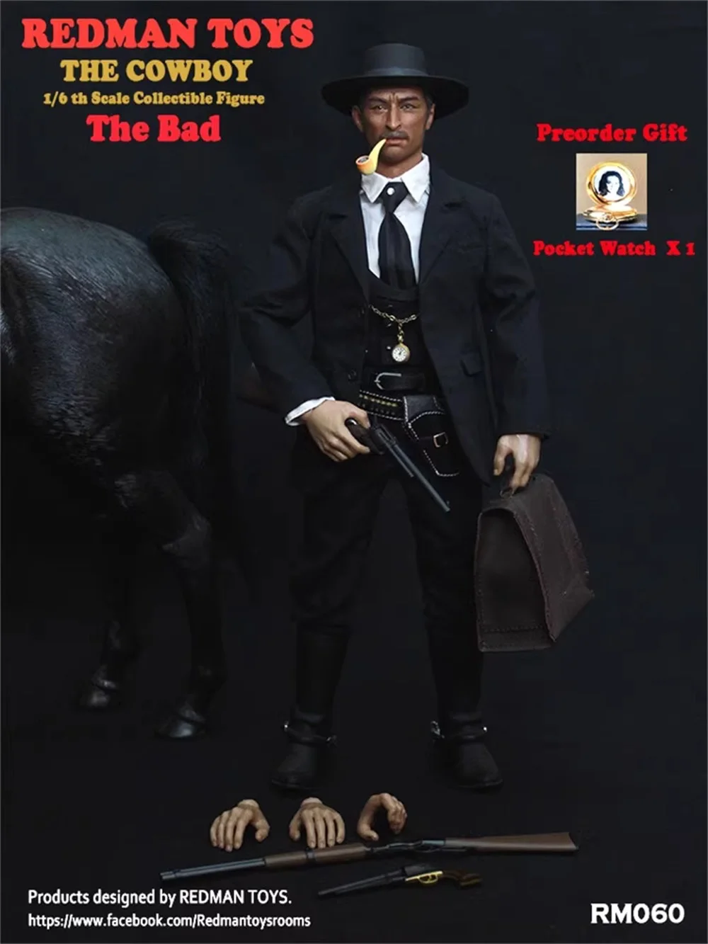 Grote Verkoop 1/6e Redman Speelgoed RM060 De West Cowboy Bad Man Volledige Set Beweegbare Action Figure Ongeveer 12 "Pop cadeau Voor Fans Verzamelen