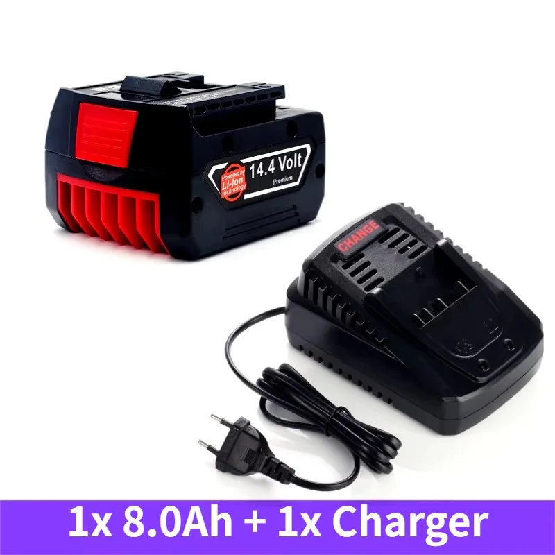 Baterai Li-ion 14.4V 6,0Ah Kapasitas Tinggi untuk Penggantian Alat Listrik Bosch GBH GDR GSR DDS180, BAT614G (KC)