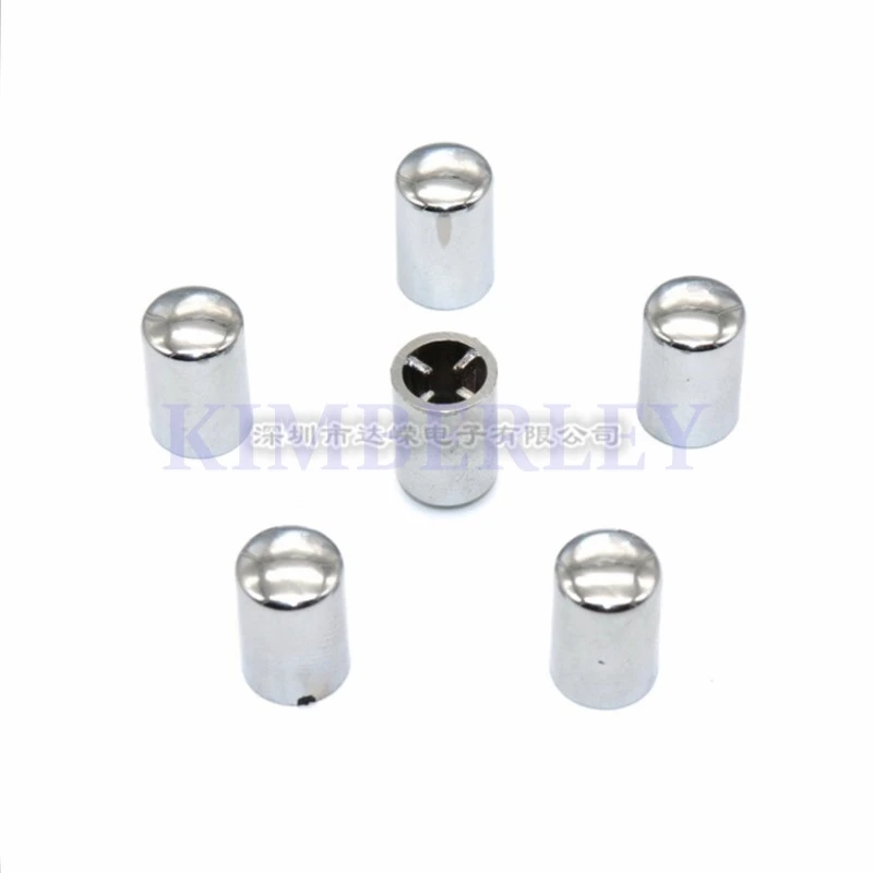10 Piece Silver Touch Switch Cap 6*6 Micro Switch Cap 10*15.2MM Touch Switch Button Cap Electroplated