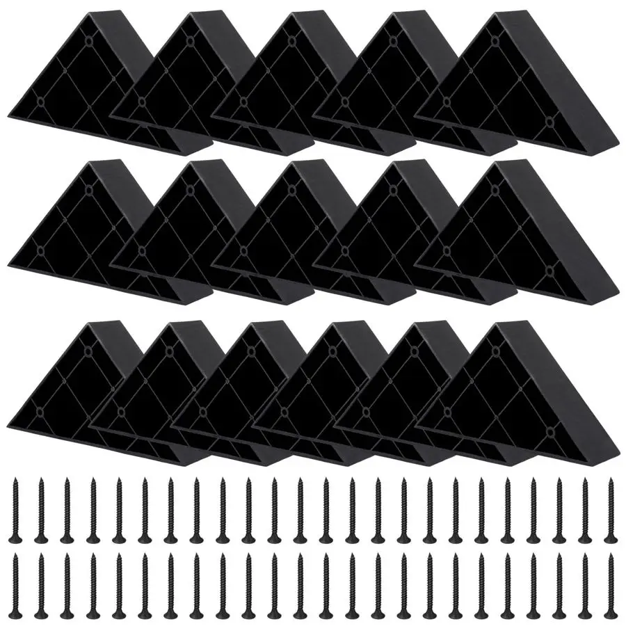 

16pcs Couch Legs Replacement Plastic Triangle Corner Sofa Legs Black Couch Legs with Screws Chair Sofa Couch Feet Replacement Fu