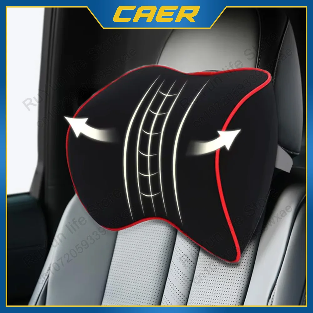 Universal Car Headrest Neck Pillow Softness Memory Foam Support Head Rest Protector Breathable Neck Cushion Automobiles Interior