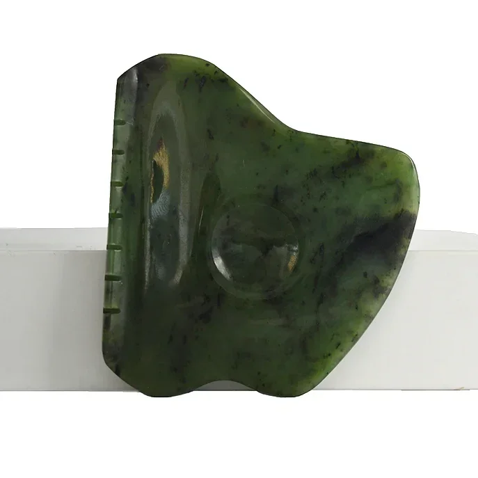 Natural Nephrite Jade New Shape Design Massage Gua Sha Facial Maasge Anti Aging Guasha Tools For Promote Blood Circulation