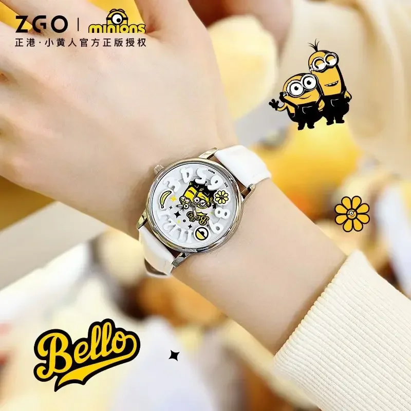 ZGO-serie Minions Lichtgevend meisjeshorloge Student Ins Eenvoudige waterdichte quartzhorloges Geschenken