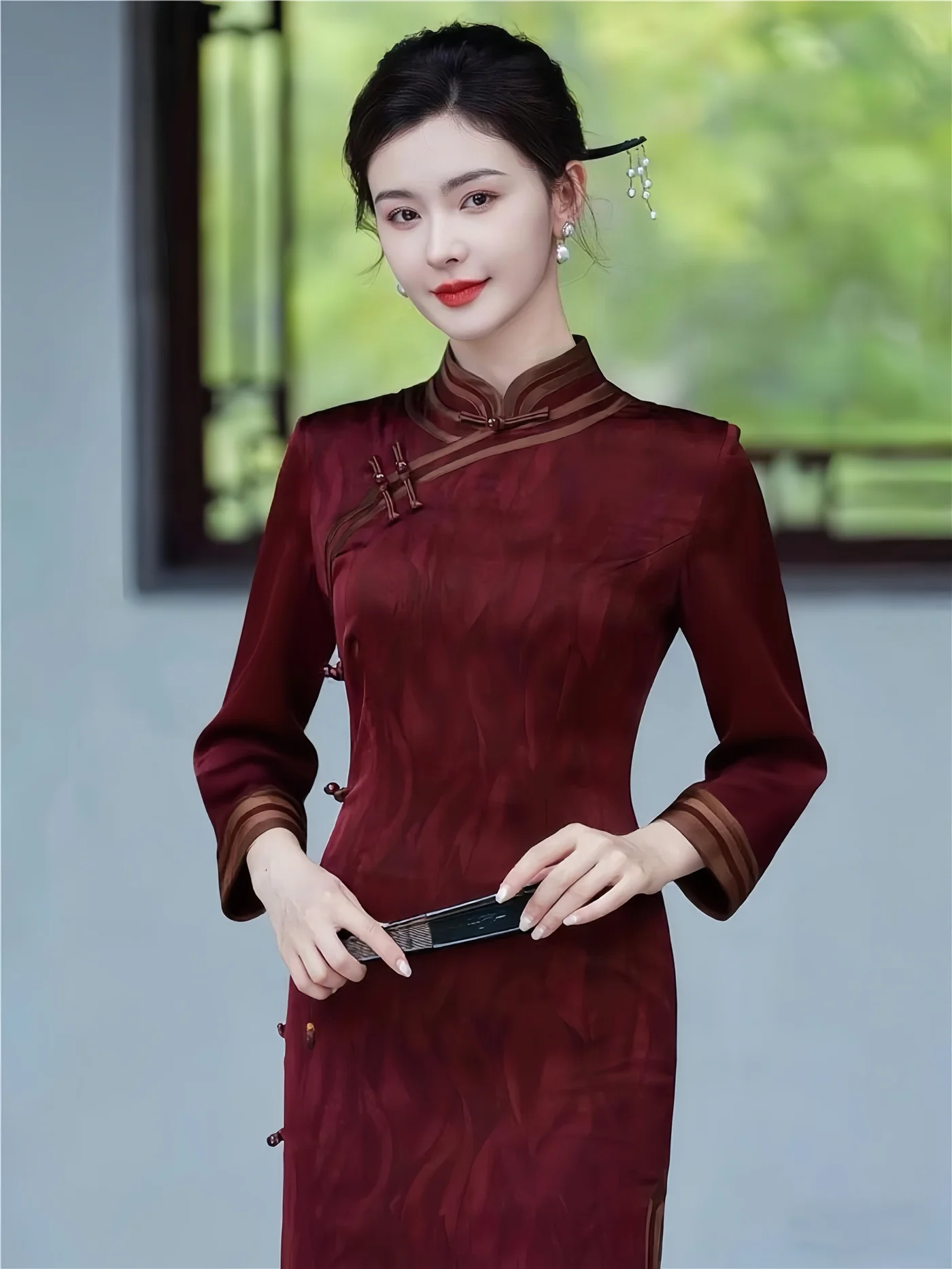 

December Wedding Banquet Clothes New 2026 Wedding Dr Happy Mother-In-Law Traditional Chinese Sle Long Qipao fo...