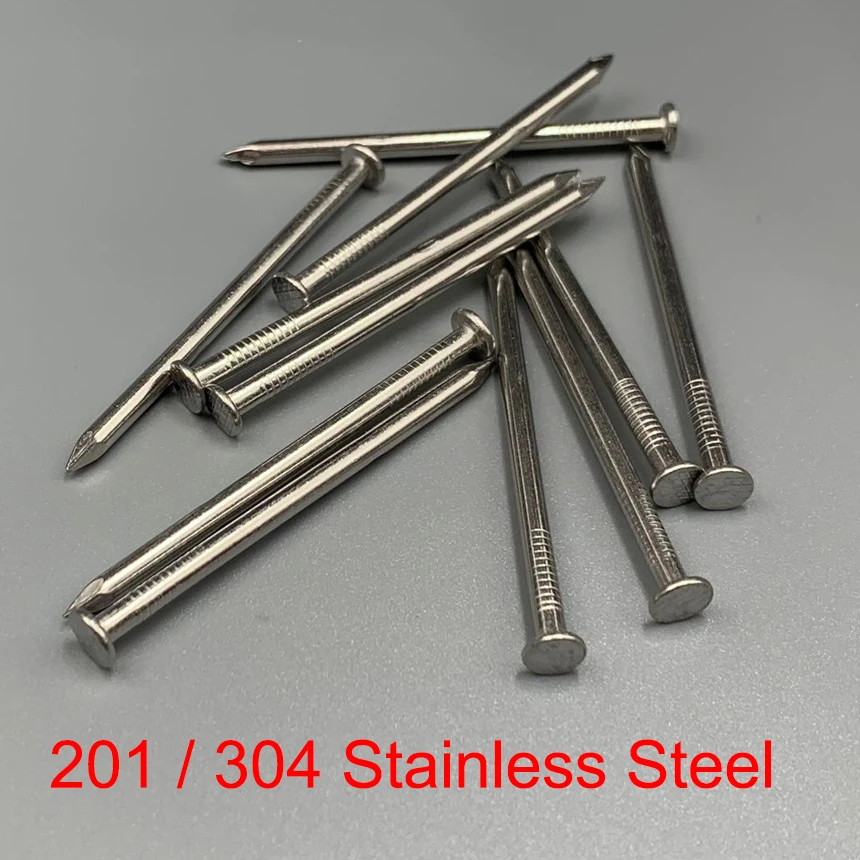 15mm 20mm 27mm 30mm 40mm 50mm 65mm Length 201 304 Stainless Steel Ceiling Grid Floor Wall Cement Flat Brad Concrete Nail