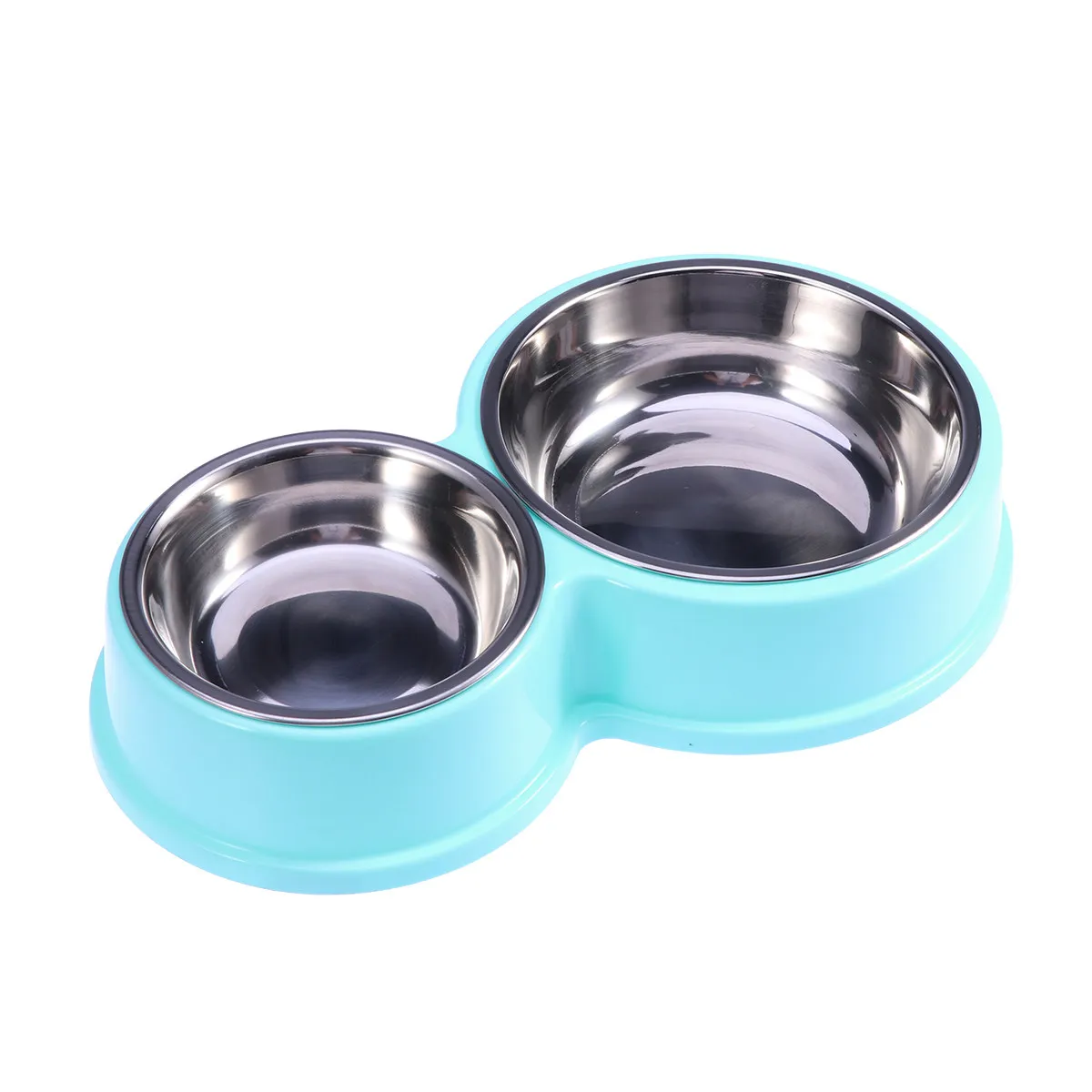 Comedero Doble de Acero Inoxidable para Perros, Gatos, Cachorros y Gatitos, Base Antideslizante, Diseño Silencioso y Resistente a Arañazos