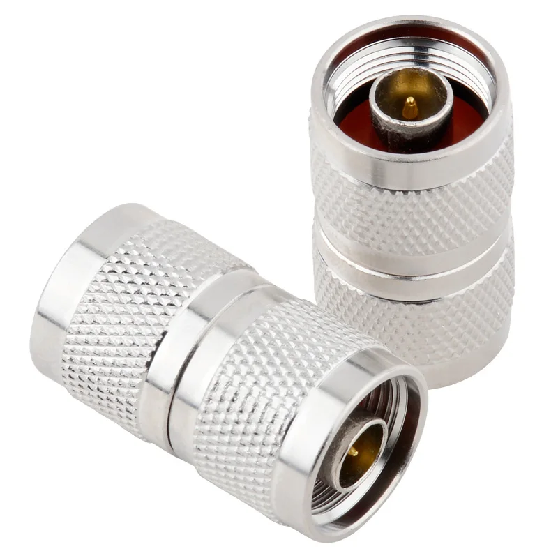 2 PCS N Type Connector Straight-through Connector N Male to N Male N-J Adapter For 50-12 Feeder