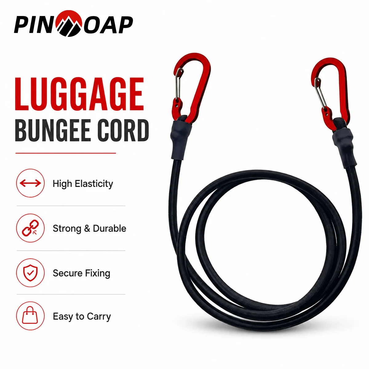 PINMOAP 1PC Multi Function Luggage Strap Travel Packing Rope Elastic Bungee Cord For Suitcase Backpack Camping Outdoor Binding