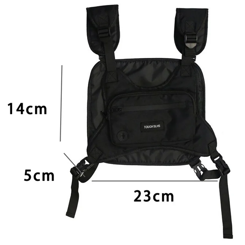 Actical Chest Rig Bag Adjustable Lightweight Utility Vest Pack with Multi-Pockets Streetwear Style Chest Sling Bag Daily Use