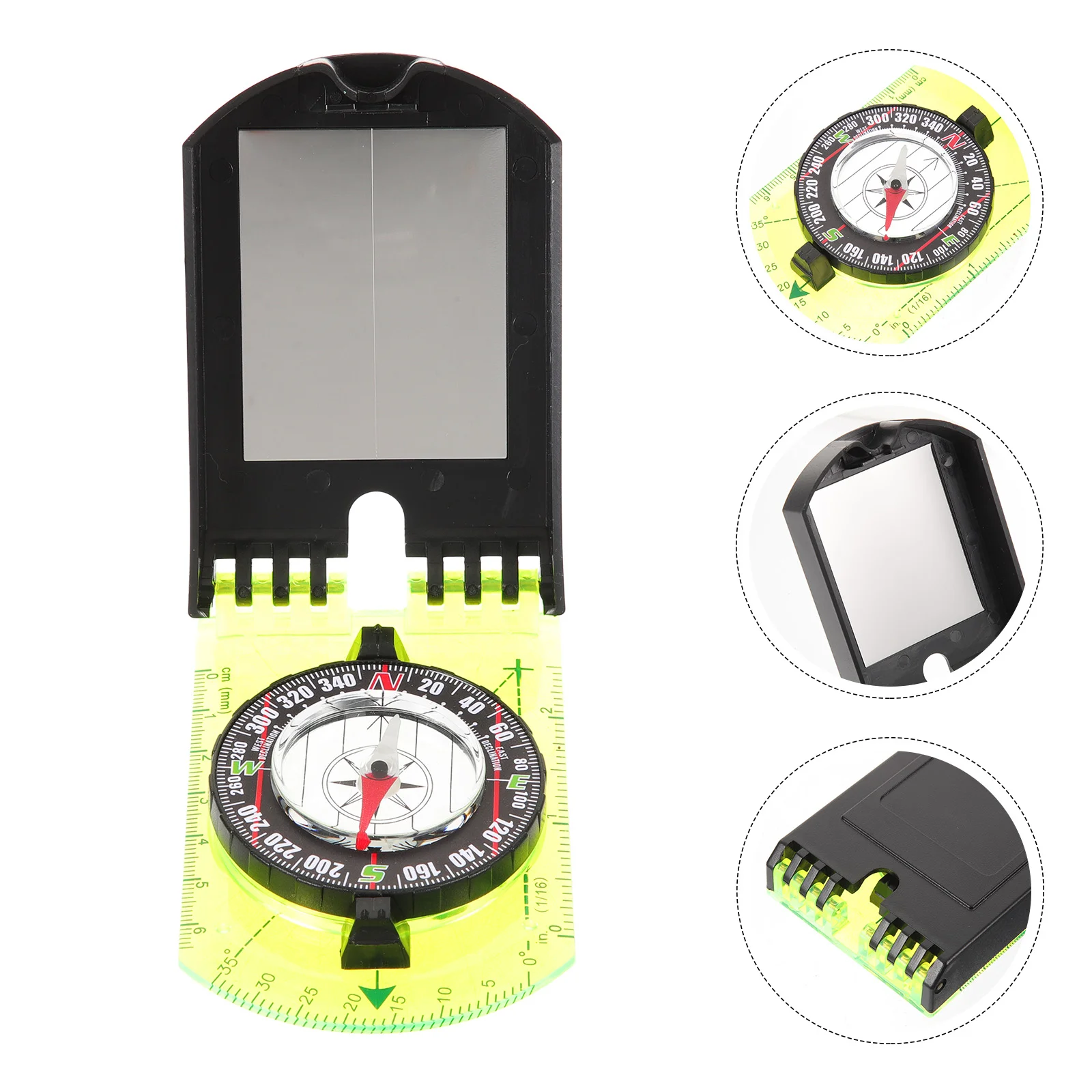 Orienteering Compass Hiking Map Outdoor Transparent Scale for Small Portable Acrylic Travel