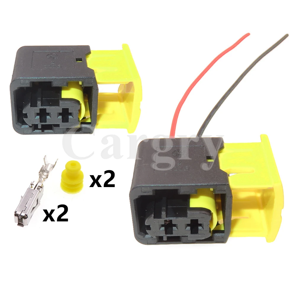 

1 Set 2P 1-1418483-1 Automobile Sealed Adapter Auto Waterproof Socket Car Starter Wiring Terminal Connector