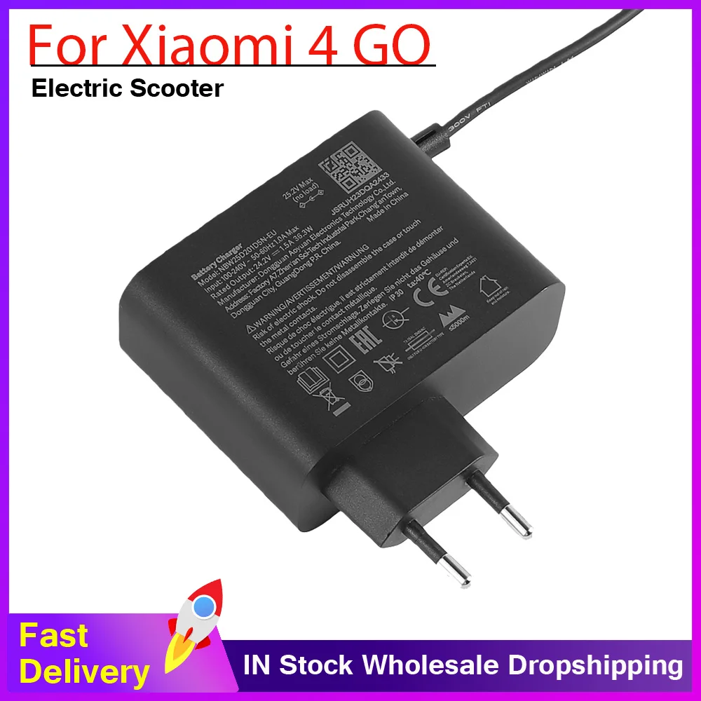 

Зарядное устройство для электрического скутера, вилка 24,2 В, 1,5 А, адаптер питания постоянного тока для скутеров Xiaomi 4 GO, адаптер питания для аккумулятора, детали зарядного устройства