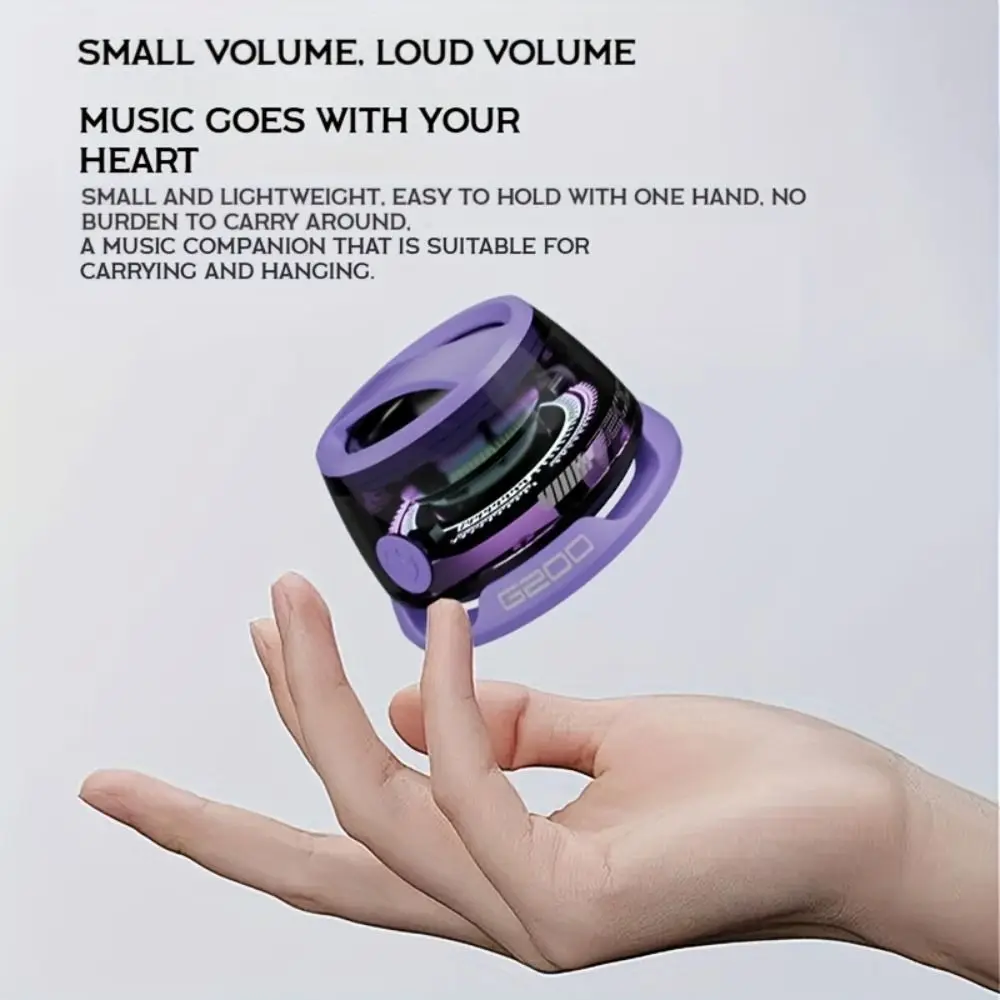 

2-in-1 Mini Bluetooth Speaker with RGB Lighting Stereo Sound Subwoofer Phone Stand High Sound Quality Magnetic