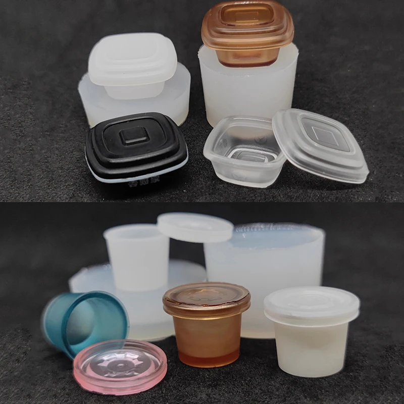 1 Set Miniature Dollhouse Food And Play Takeaway Packaging Box Silicone Mold UV Epoxy Turnover Mold Doll Accessories Toy