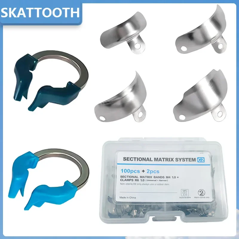 

Dental Sectional Contoured Matrix System Matrix Bands Metal Matrices Clamp Ring Nickel Titanium Clamping Ring Dentist Tools