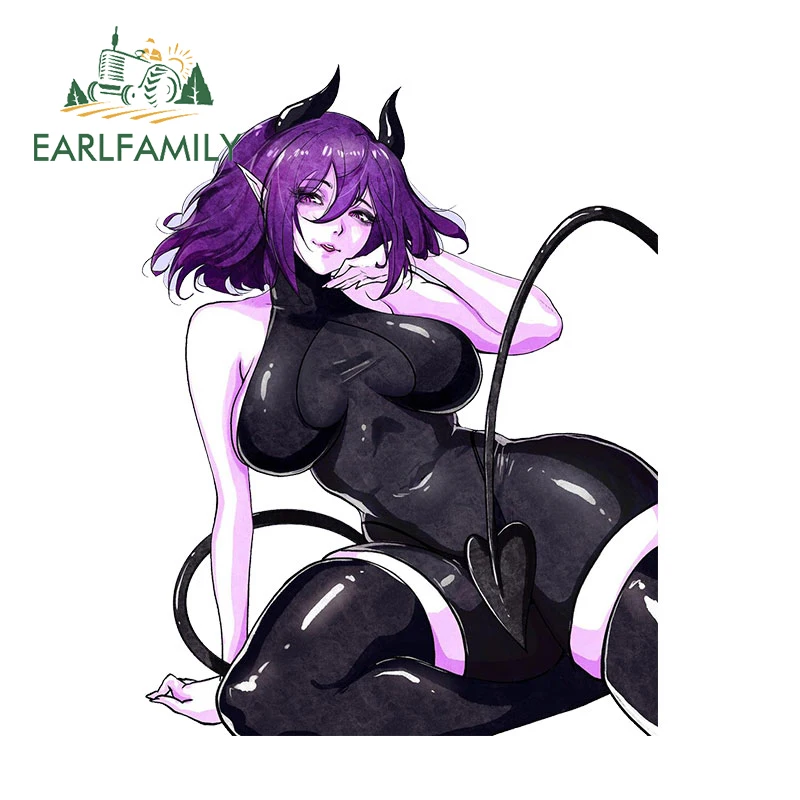 EARLFAMILY 13cm X 10cm for Succubus Kinsou No Vermeil Devil Car Stickers Cartoon Personality Decals Scratch-Proof Car Label