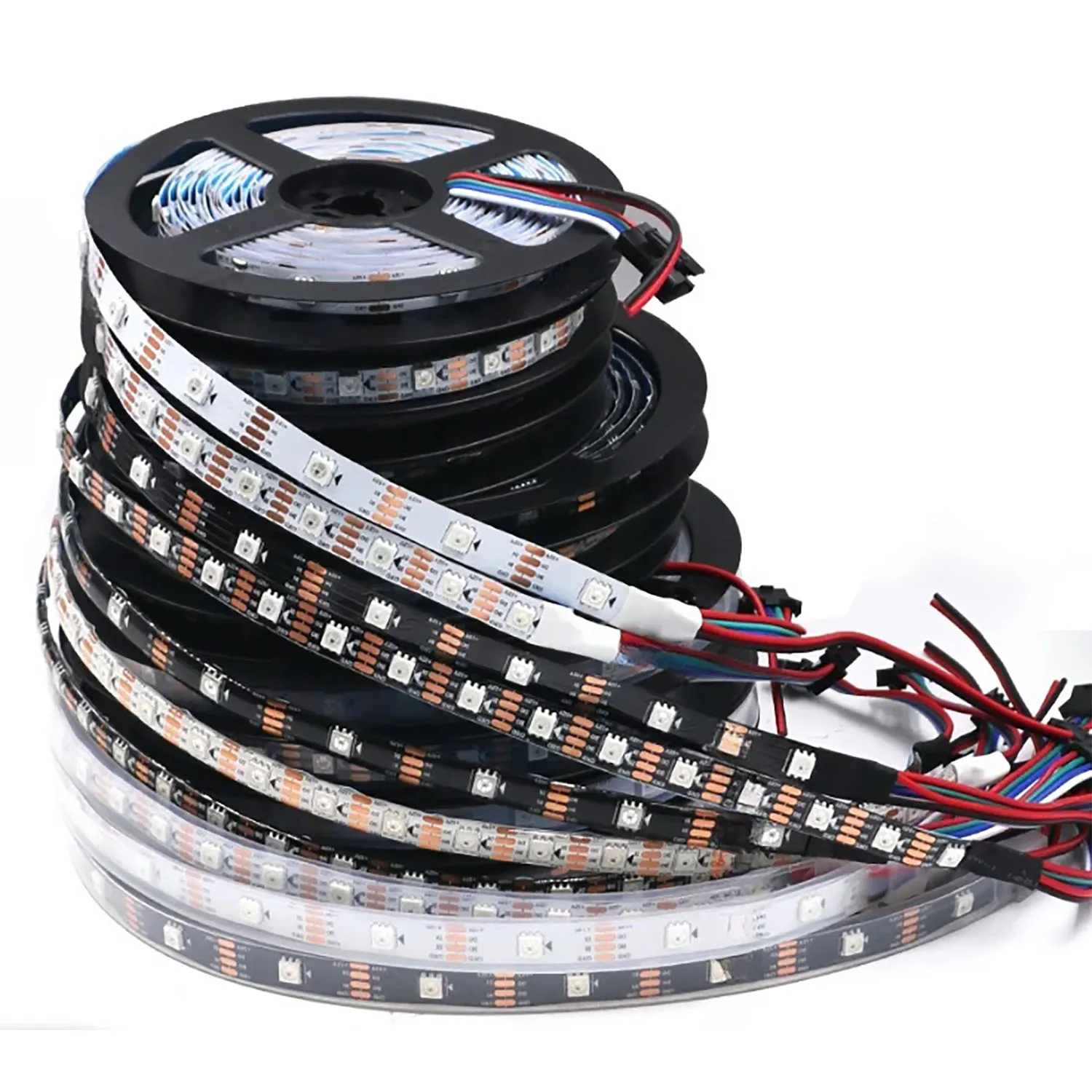 5V 12V WS2813 WS2815 Led Strip Addressable Rainbow Light RGB Dream Color 30 60 144 LEDs Pixels Strips Flexible Tape Home Decor