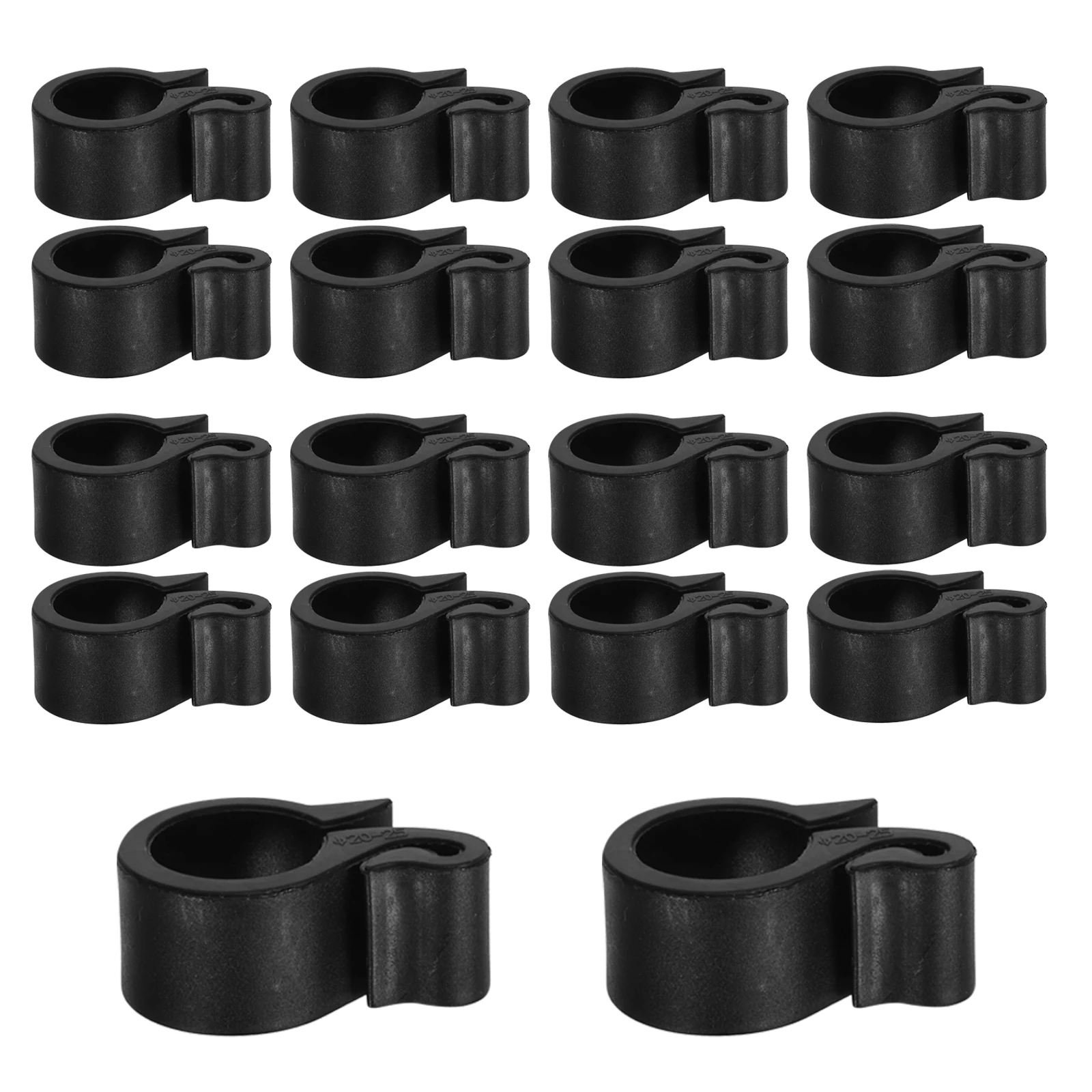 

50pcs Tube Clamp Hooks for Irrigation Drip Hose Clamps Garden Black Plastic Fixing Clamps Gardening Accessories