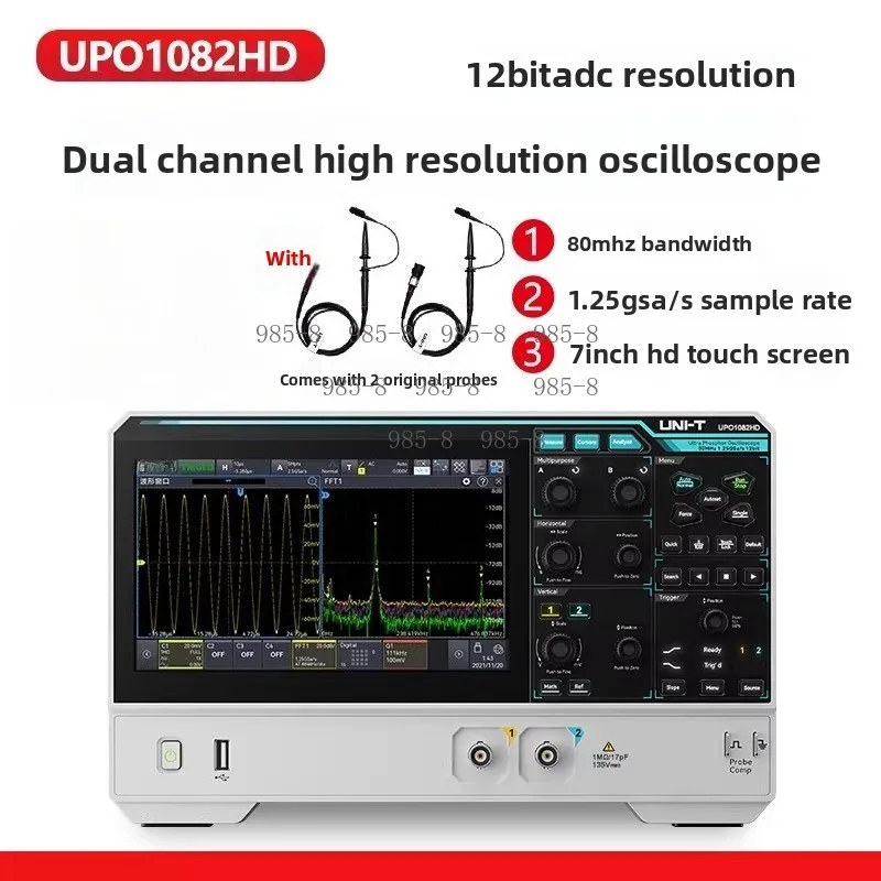 Electronics Testing & Signal Analysis Precision UPO1082HD High Resolution 12-bit Dual Channel Test Device