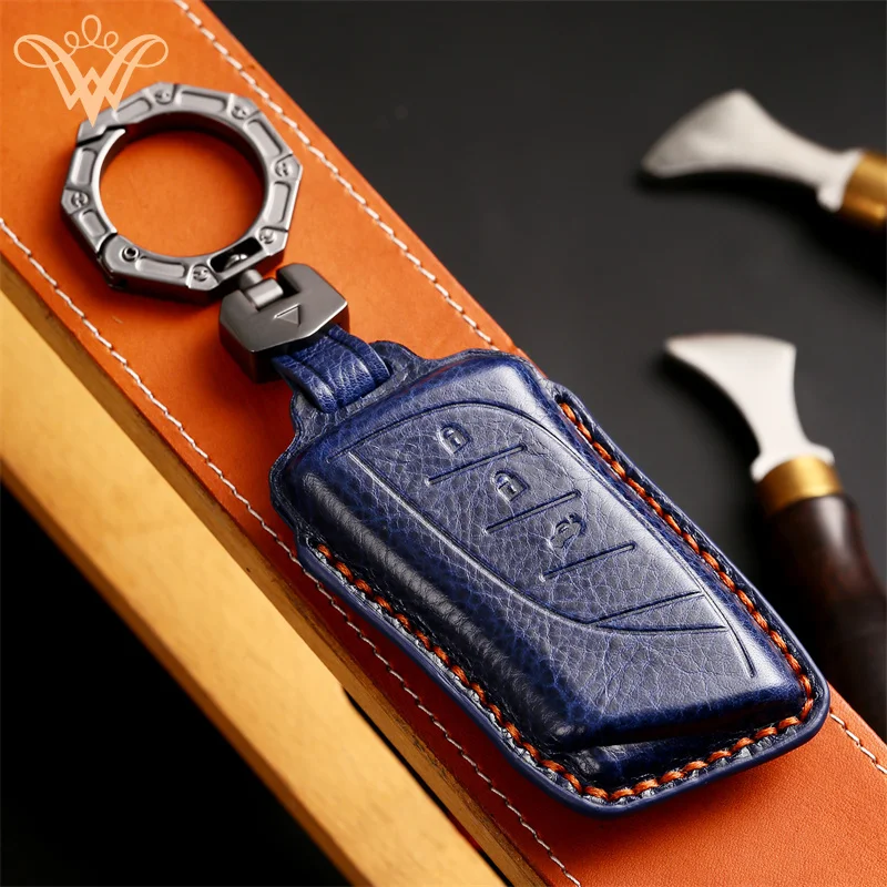 

New Luxury Leather Car Key Case Cover Fob Protector Accessories For Lexus Es200 Rx300 Nx200 Es300h Keychain Holder Keyring Shell