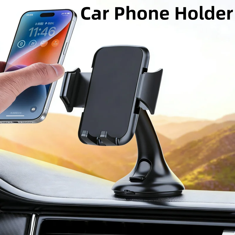 

Car Phone Holder For Dashboard Suction Cup Vehicle Mount 4.7-7 Universal Cellphone Stand Automotive Mobile Phone Support