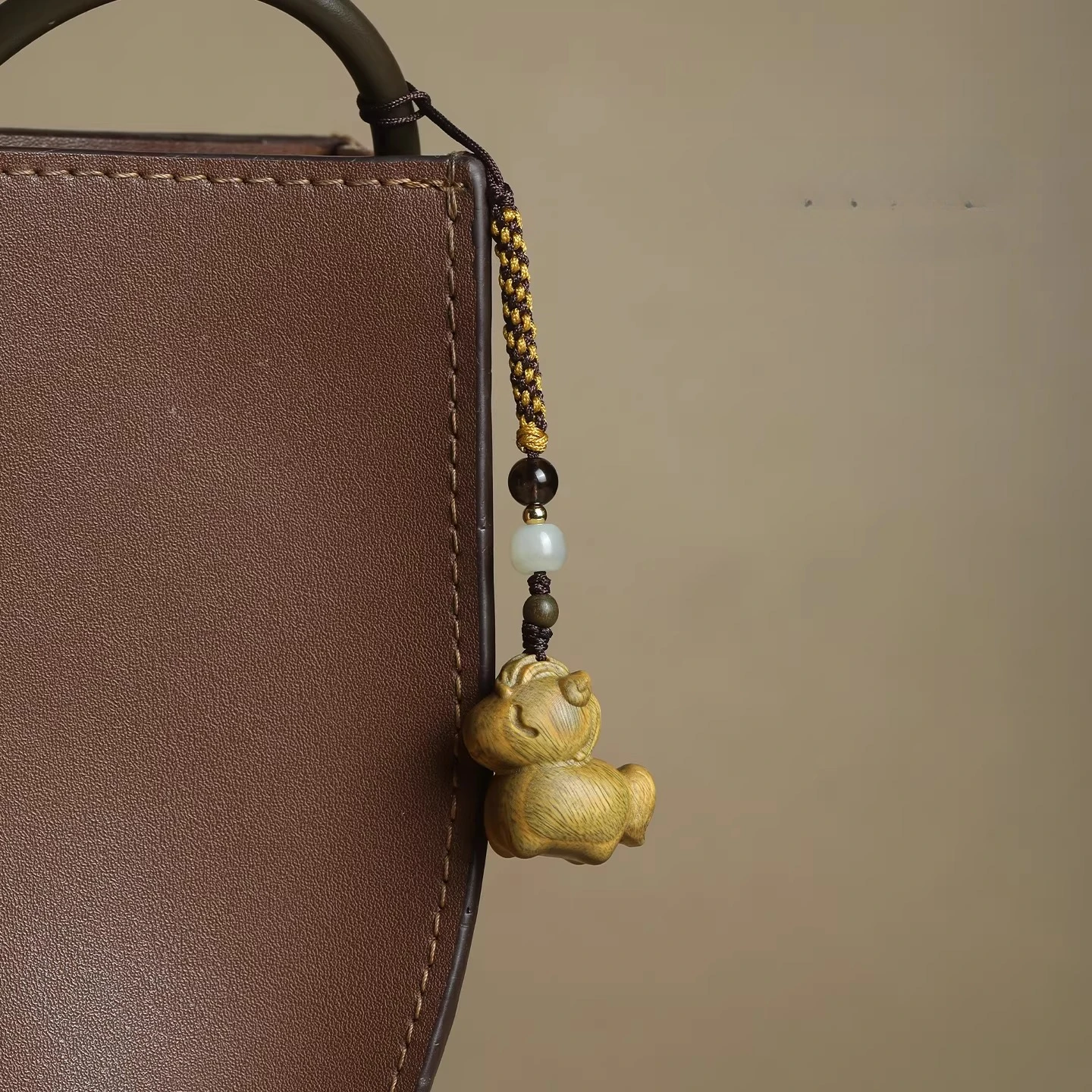 Green Sandalwood Cute Fortune Horse Pendant Chinese Zodiac Horse Year Phone Chain Bag Charm Car Hanging Keychain Gifts
