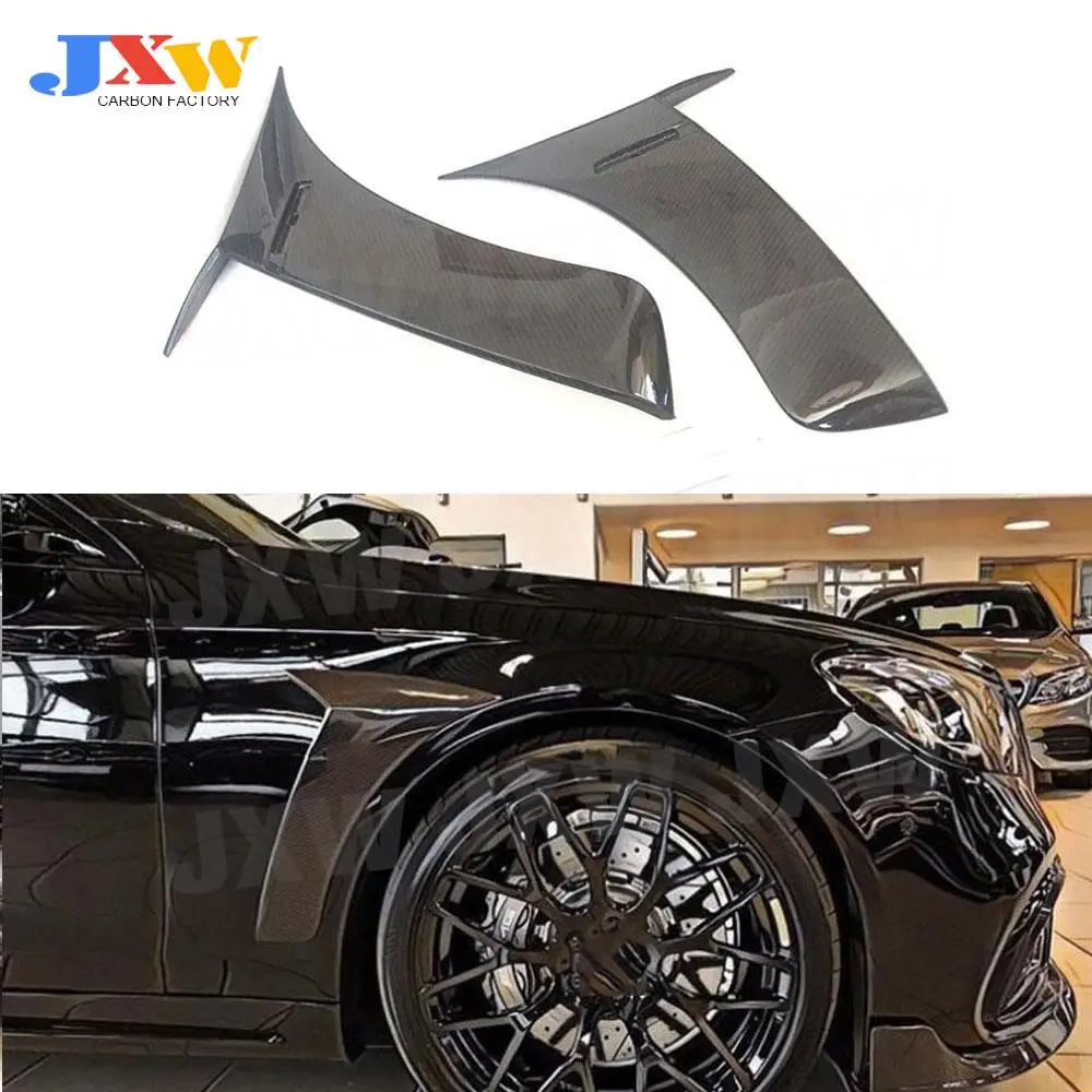 

For Benz S Class W222 S63 S65 Carbon Fiber Front Bumper Flaps Side Fender Fins Splitters Moulding Trim AMG 2018 2019 Styling