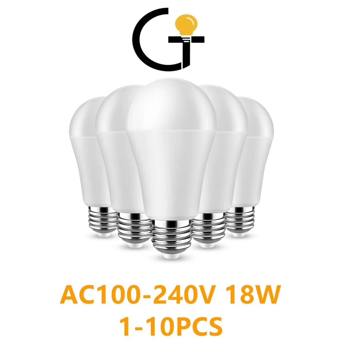 

LED high power bulb A60 AC120V 220V E27 B22 18W 100LM/W 3000K/4000K/6000K super bright warm white light for mall home lighting