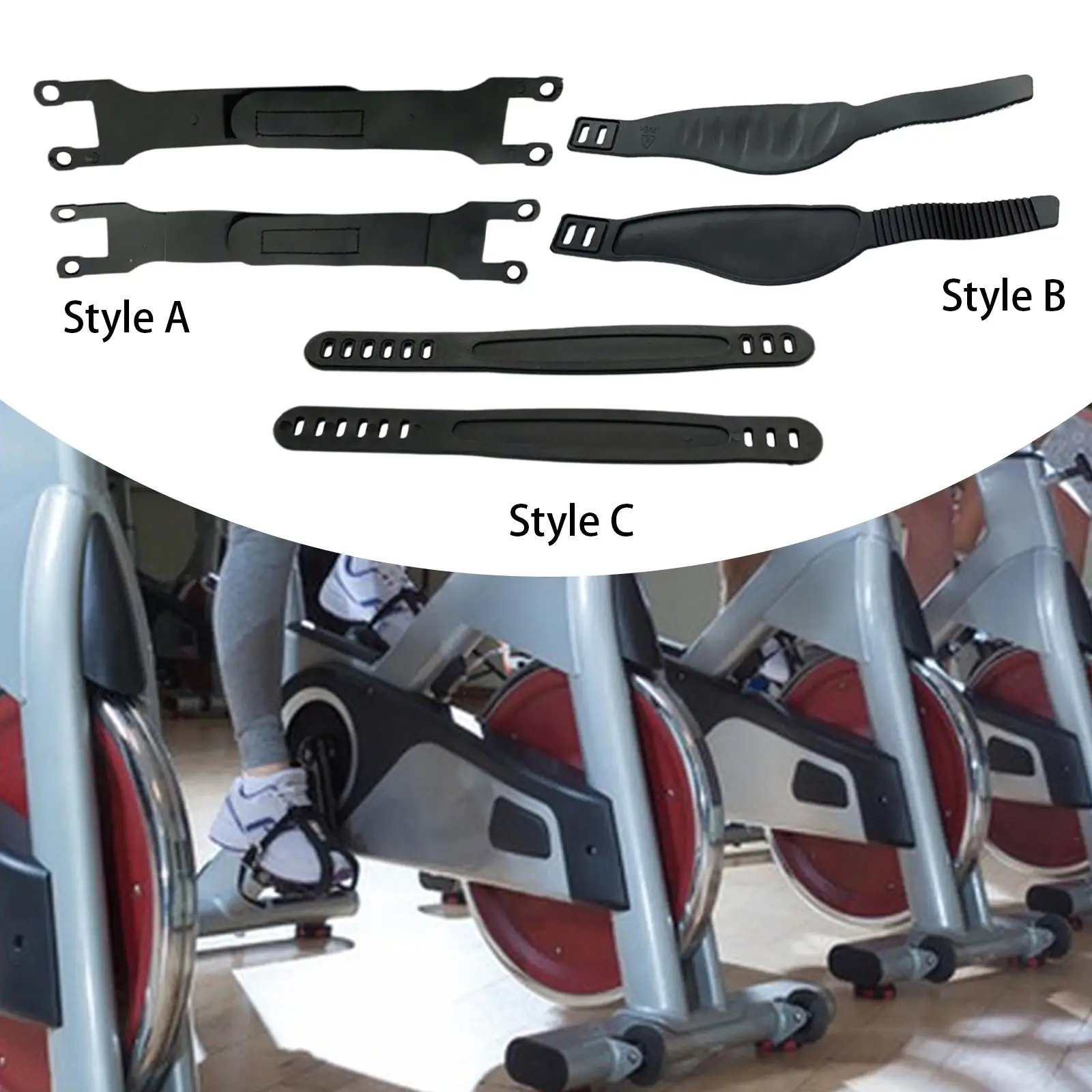 

2x ремни для педалей велотренажера, сверхмощный сменный ремень для ног для дома или спортзала, динамический велосипед, стационарный цикл, велоспорт в помещении