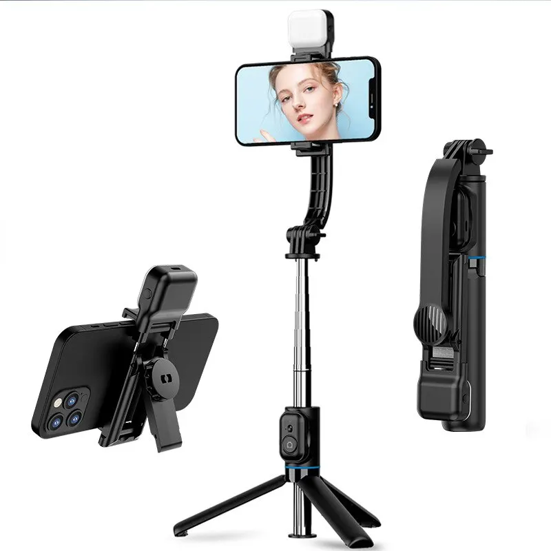 C01 Mobile Phone Holder Selfie Stick Handheld Gimbal Tripod All-In-One Desktop Live Removable Chuck Intelligent Telescopic Rod