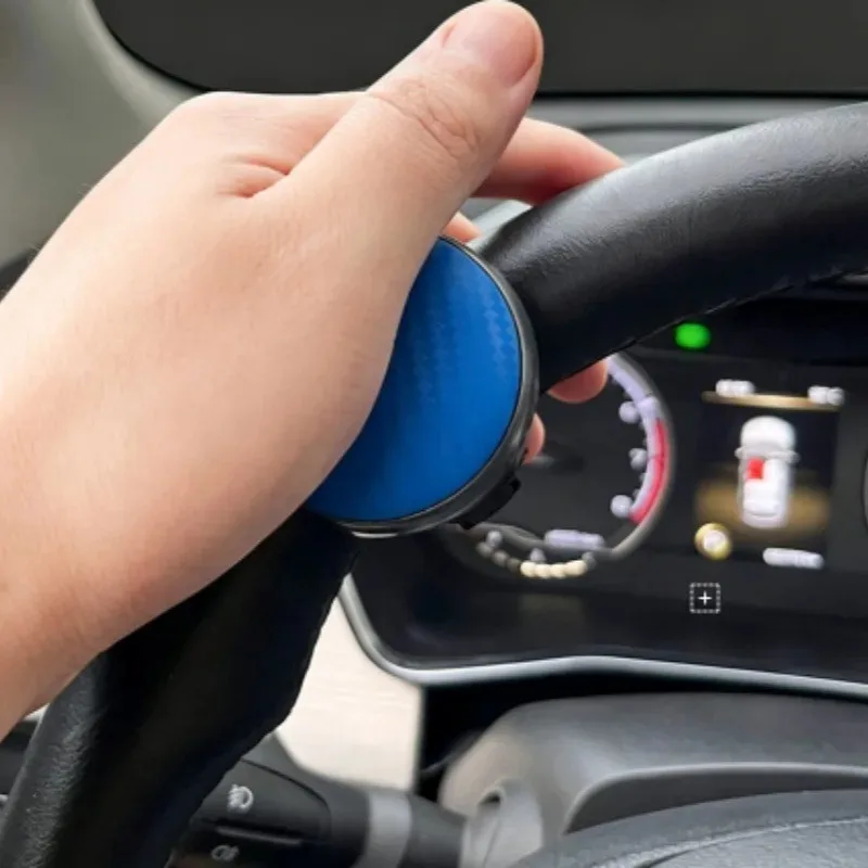 Universal Car Steering Wheel Booster Spinner Knob 360 Rotatable Carbon Fiber One‑Hand Labor‑Saving Driving Assist Ball
