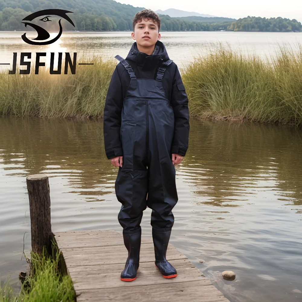 

PVC rain pants black and green jumpsuit fishing pants drain pants thickened jumpsuit water wading pants rain shoes