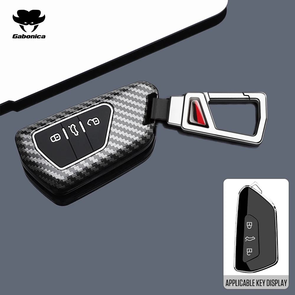

ABS Carbon Fiber Car Remote Key Case Cover For VW Volkswagen Golf 8 MK8 ID.3 ID.4 Cupra Skoda Octavia A8 SEAT Leon MK4 GTI R
