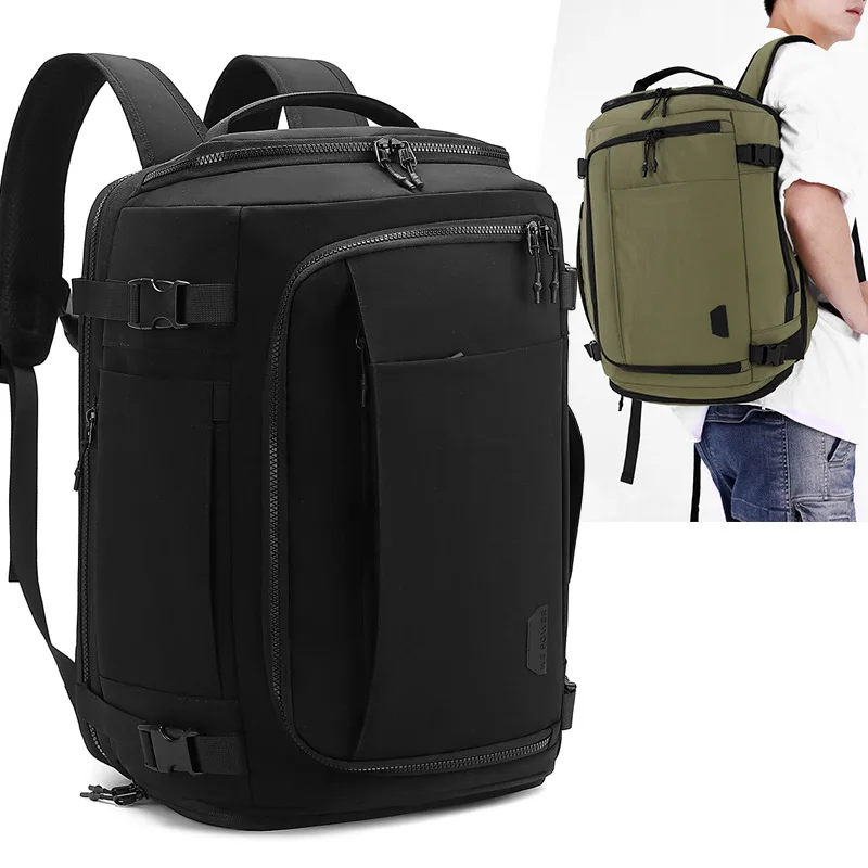 Expandable Laptop Backpack Men Large Capacity Business Travel Commuter Casual Daypack Outdoor Hiking School Rucksack