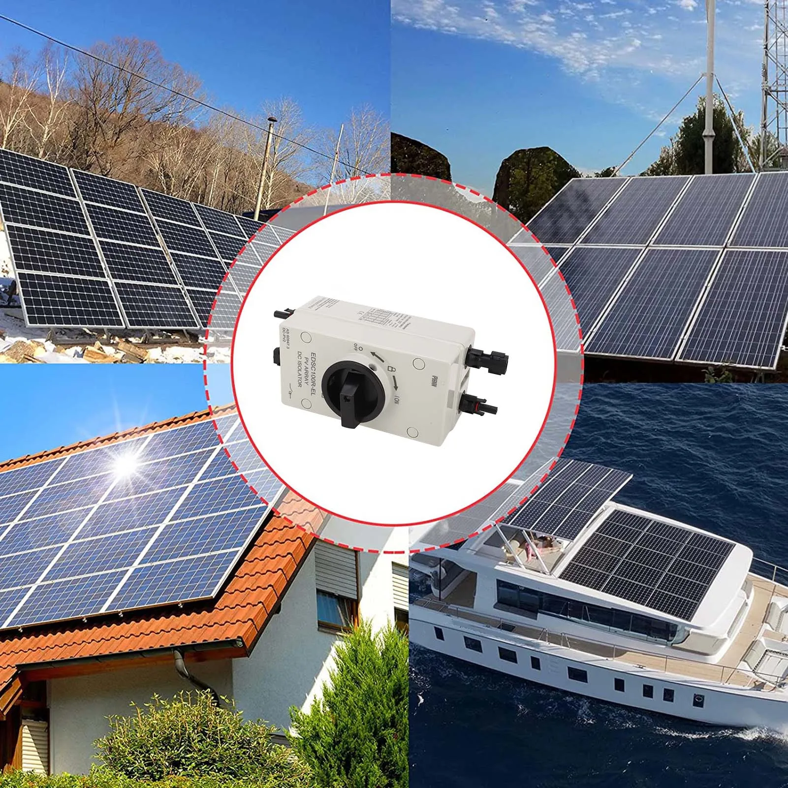 

Фотоэлектрический изолятор 32A IP66 Водонепроницаемый быстросъемный фотоэлектрический разъединитель 1000 В PV-изолятор Фотоэлектрический изолятор