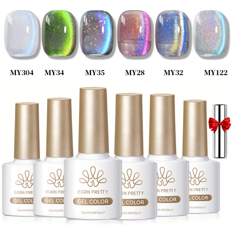 ولد جميلة 6 قطعة/المجموعة الزجاج حبة بريق القط المغناطيسي هلام مسمار مجموعة طلاء الأظافر نقع قبالة جميع ل مانيكير مستلزمات الأظافر #5