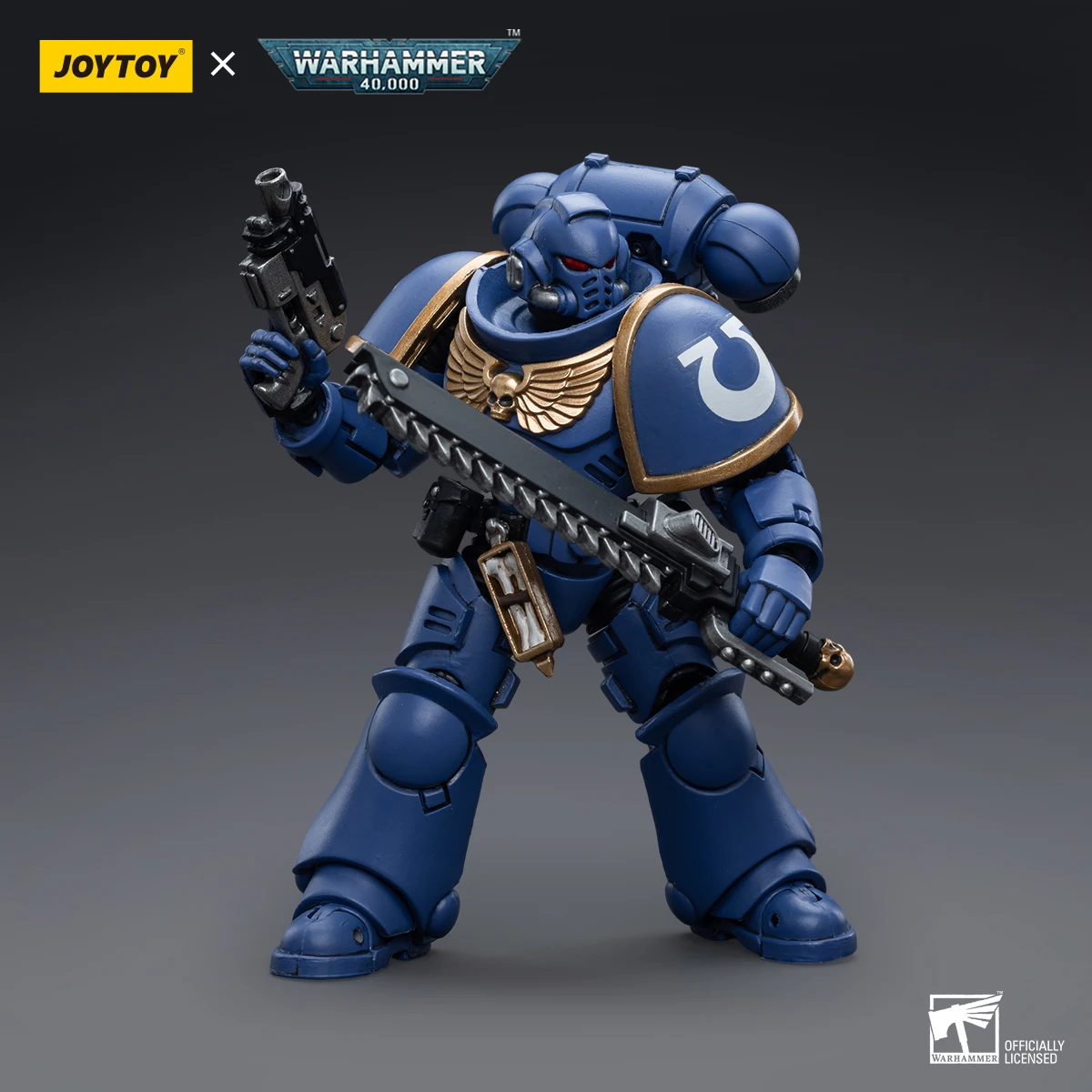 JOYTOY Warhammer 40K Actionfigur Ultramarines Intercessor 1/18 Anime Militärmodell Spielzeug