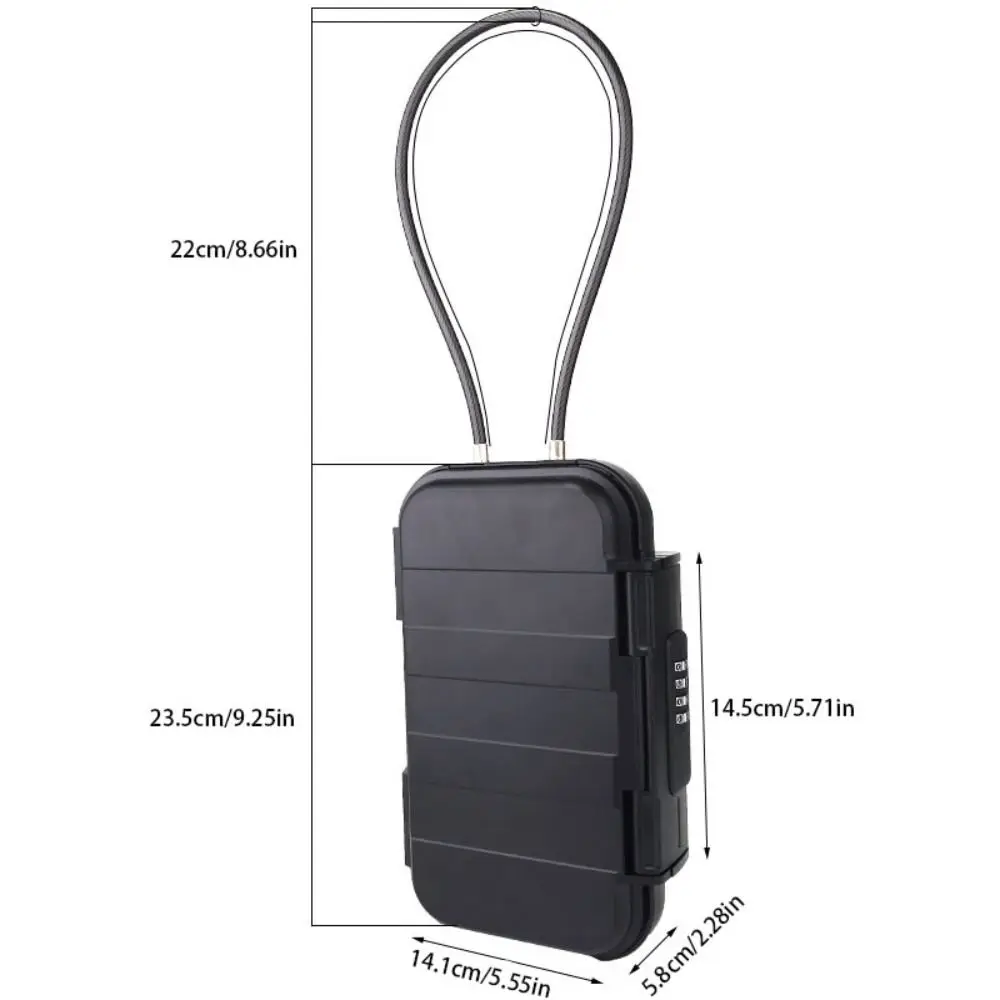 Combination Lock Portable Safe Box Waterproof Design Anti-Theft Travel Safe Box Large Capacity Durable Combination Security Case