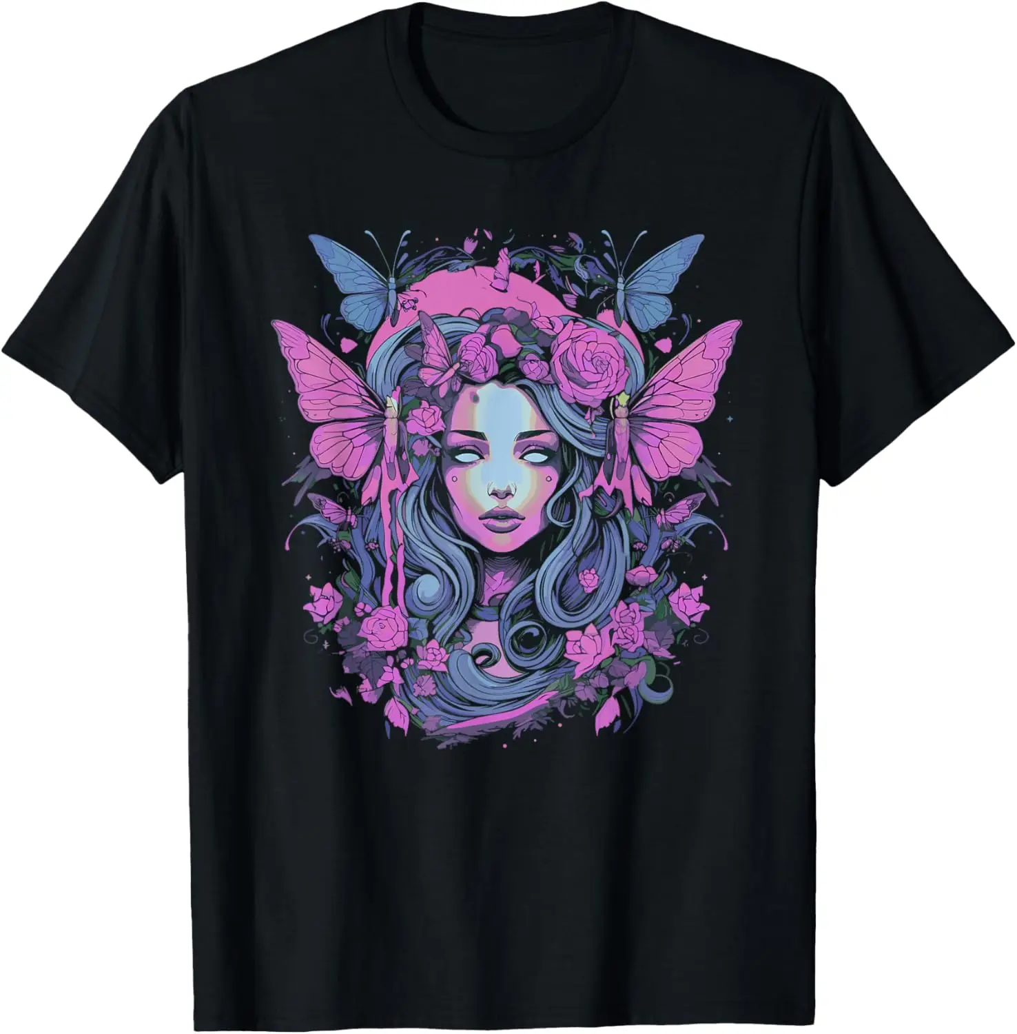 Fairy Fae Girl Forest Nymph Fairycore Dark Gothic Vintage T-Shirt