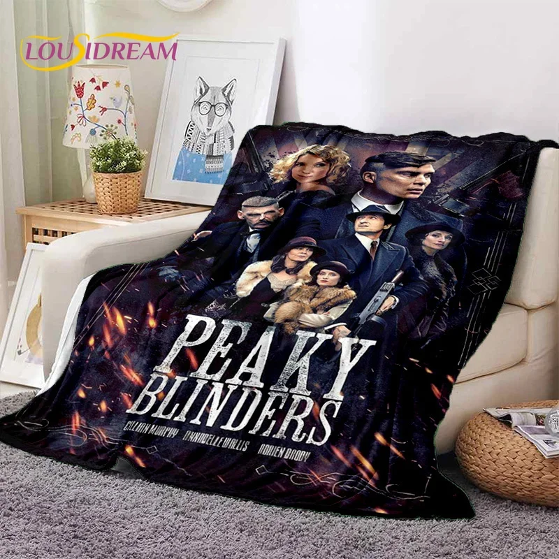 3D P-Peaky Blinders Tommy Shelby Soft Flannel Blanket for Beds Bedroom Sofa Picnic,Throw Blanket for Cover Outdoors Leisure Gift