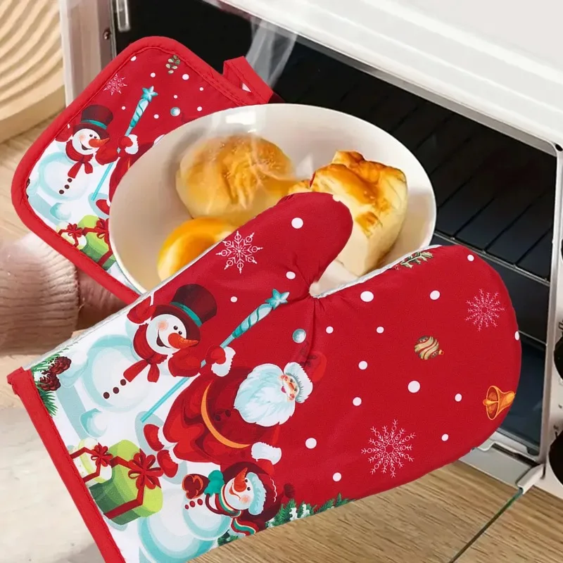 

Рождественские перчатки для духовки, веселые рождественские украшения для дома, 2025, перчатки, перчатки для духовки, рождественские украшения, Navidad Natal, новогодний подарок 2026